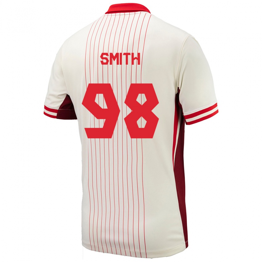 Homem Camisola Canadá Olivia Smith #98 Branco Alternativa 24-26 Camisa Brasil