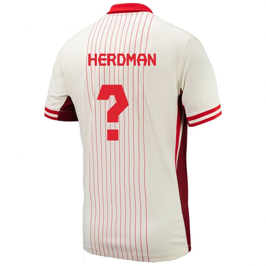 Homem Camisola Canadá Jay Herdman #0 Branco Alternativa 24-26 Camisa Brasil