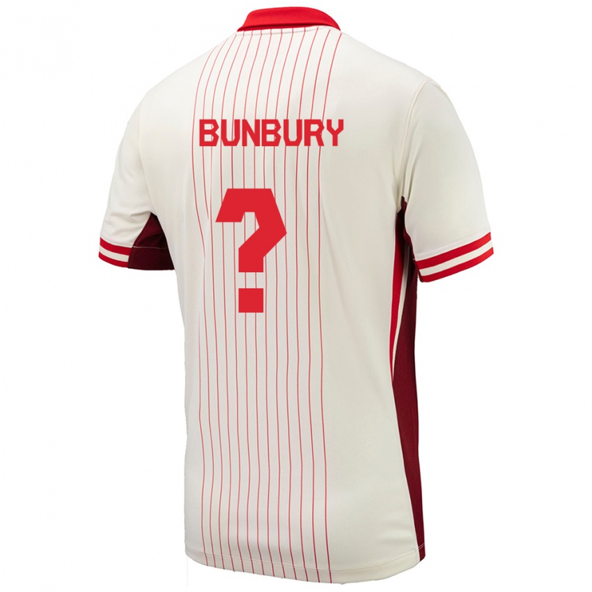 Homem Camisola Canadá Mataeo Bunbury #0 Branco Alternativa 24-26 Camisa Brasil