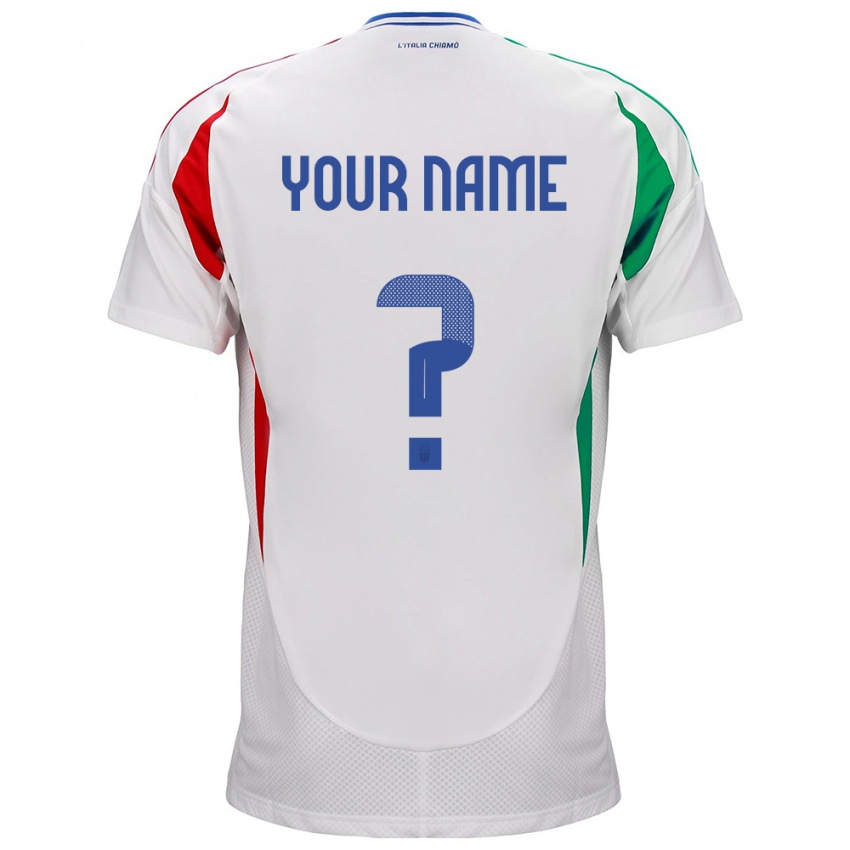 Homem Camisola Itália Seu Nome #0 Branco Alternativa 24-26 Camisa Brasil