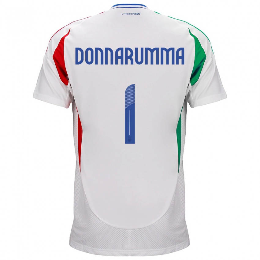 Homem Camisola Itália Gianluigi Donnarumma #1 Branco Alternativa 24-26 Camisa Brasil