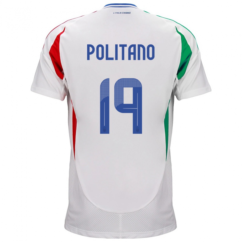 Homem Camisola Itália Matteo Politano #19 Branco Alternativa 24-26 Camisa Brasil