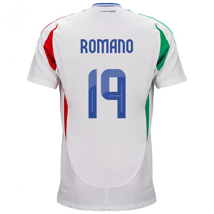 Homem Camisola Itália Marco Romano #19 Branco Alternativa 24-26 Camisa Brasil