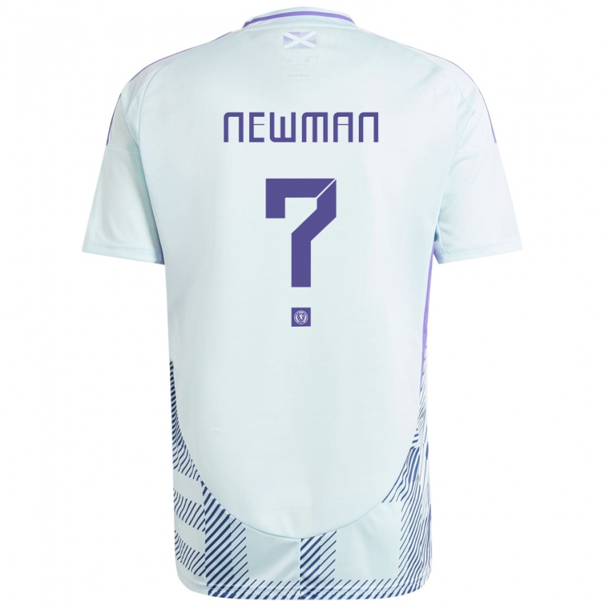 Homem Camisola Escócia Jack Newman #0 Azul Menta Claro Alternativa 24-26 Camisa Brasil