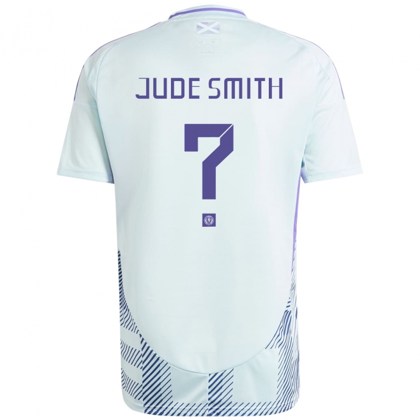 Homem Camisola Escócia Jude Smith #0 Azul Menta Claro Alternativa 24-26 Camisa Brasil