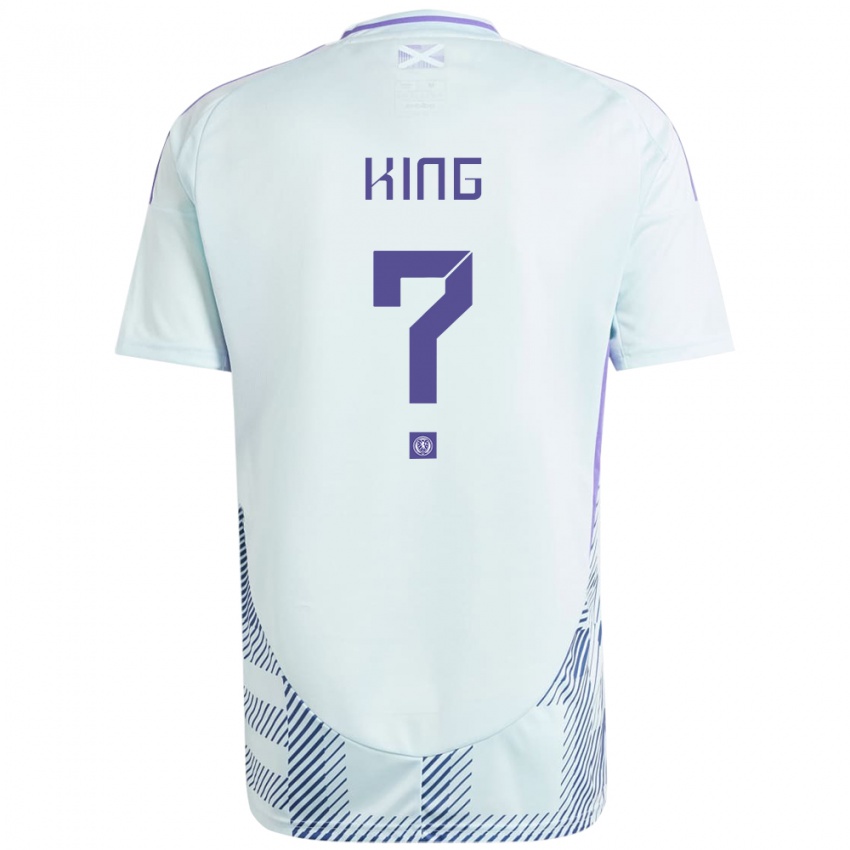 Homem Camisola Escócia Leon King #0 Azul Menta Claro Alternativa 24-26 Camisa Brasil