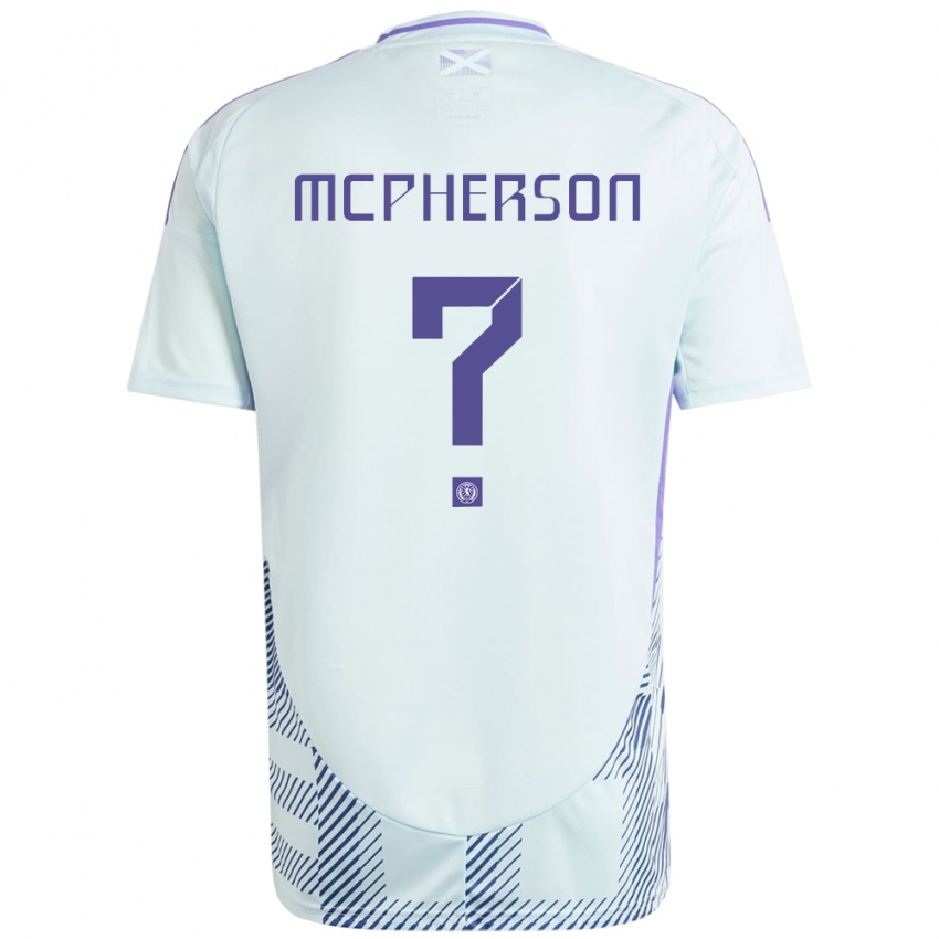 Homem Camisola Escócia Ben Mcpherson #0 Azul Menta Claro Alternativa 24-26 Camisa Brasil