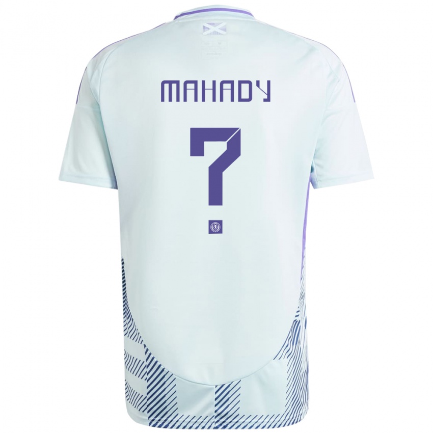 Homem Camisola Escócia Rory Mahady #0 Azul Menta Claro Alternativa 24-26 Camisa Brasil