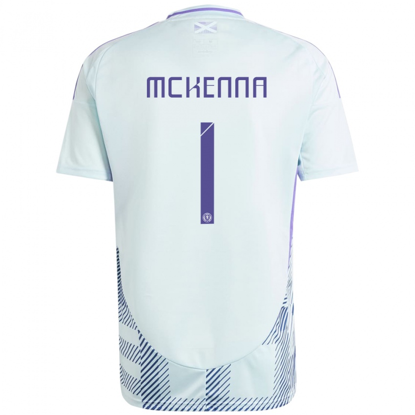 Homem Camisola Escócia Callan Mckenna #1 Azul Menta Claro Alternativa 24-26 Camisa Brasil