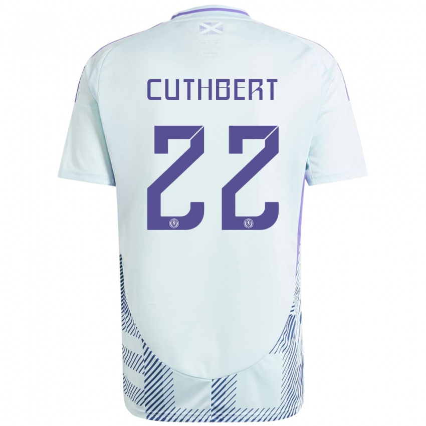 Homem Camisola Escócia Erin Cuthbert #22 Azul Menta Claro Alternativa 24-26 Camisa Brasil