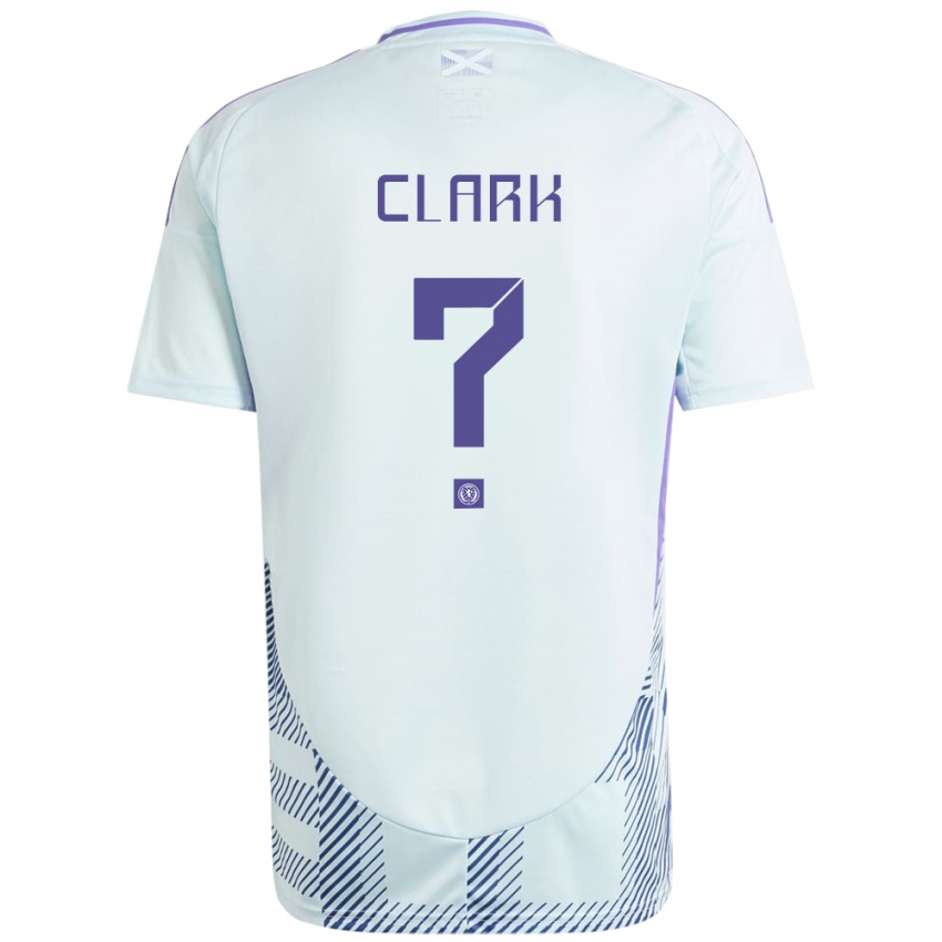 Homem Camisola Escócia Kelly Clark #0 Azul Menta Claro Alternativa 24-26 Camisa Brasil