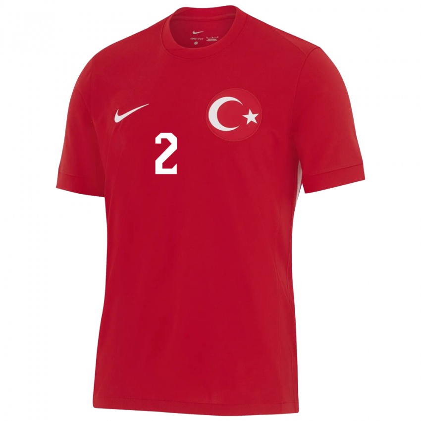 Homem Camisola Turquia Zeki Çelik #2 Vermelho Alternativa 24-26 Camisa Brasil