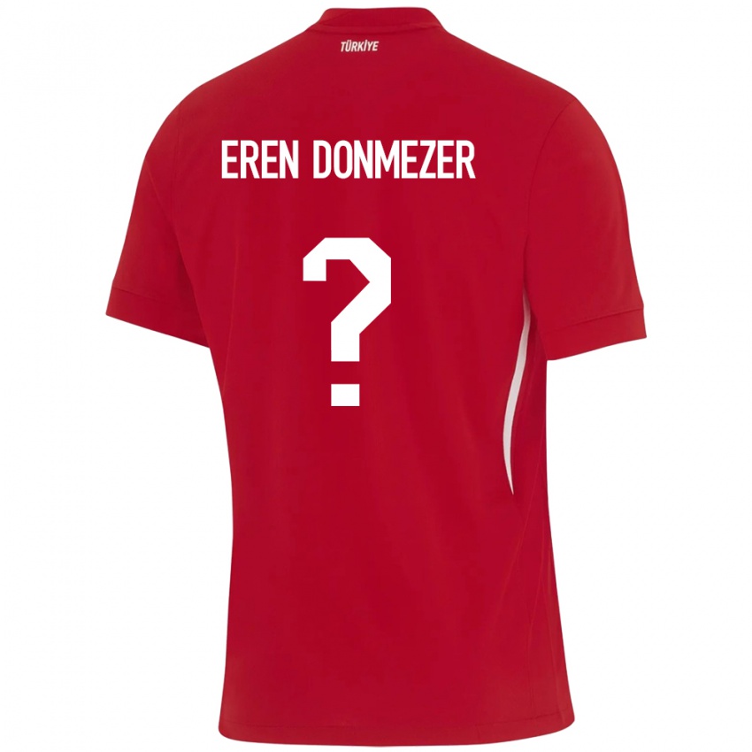 Homem Camisola Turquia Deniz Eren Dönmezer #0 Vermelho Alternativa 24-26 Camisa Brasil