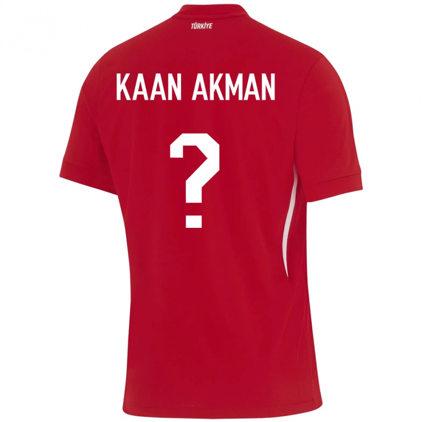 Homem Camisola Turquia Ege Kaan Akman #0 Vermelho Alternativa 24-26 Camisa Brasil