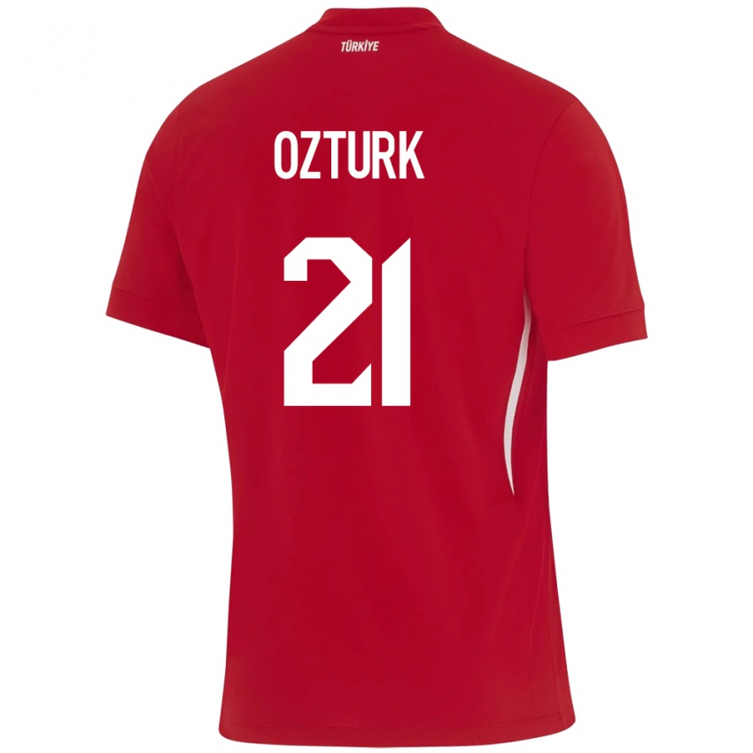 Homem Camisola Turquia Melike Öztürk #21 Vermelho Alternativa 24-26 Camisa Brasil