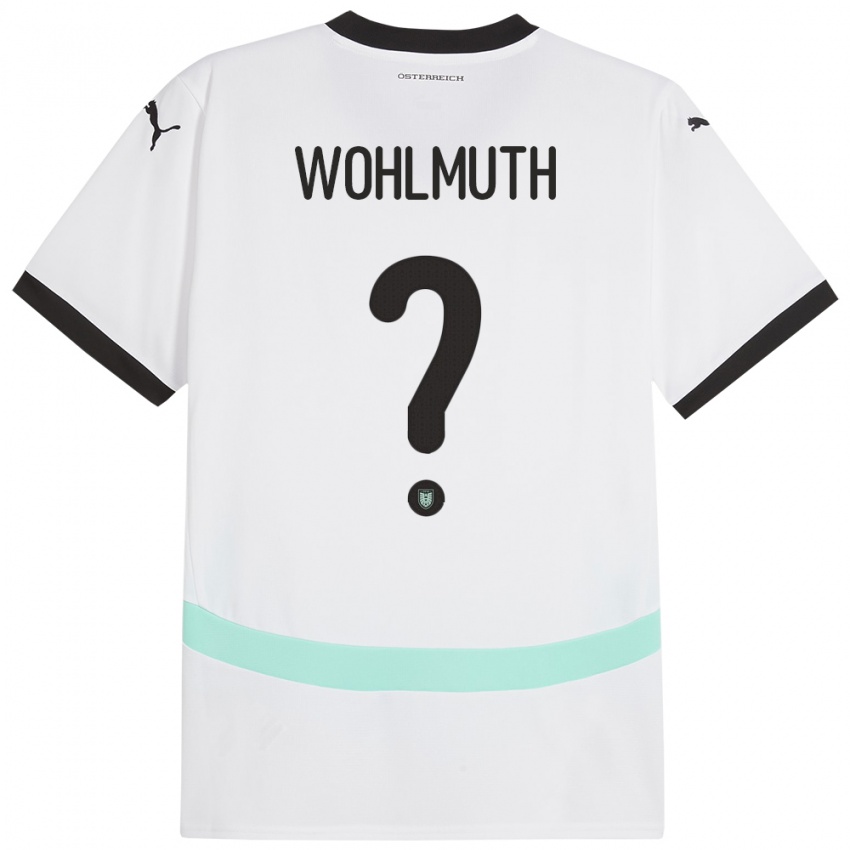 Homem Camisola Áustria Fabian Wohlmuth #0 Branco Alternativa 24-26 Camisa Brasil