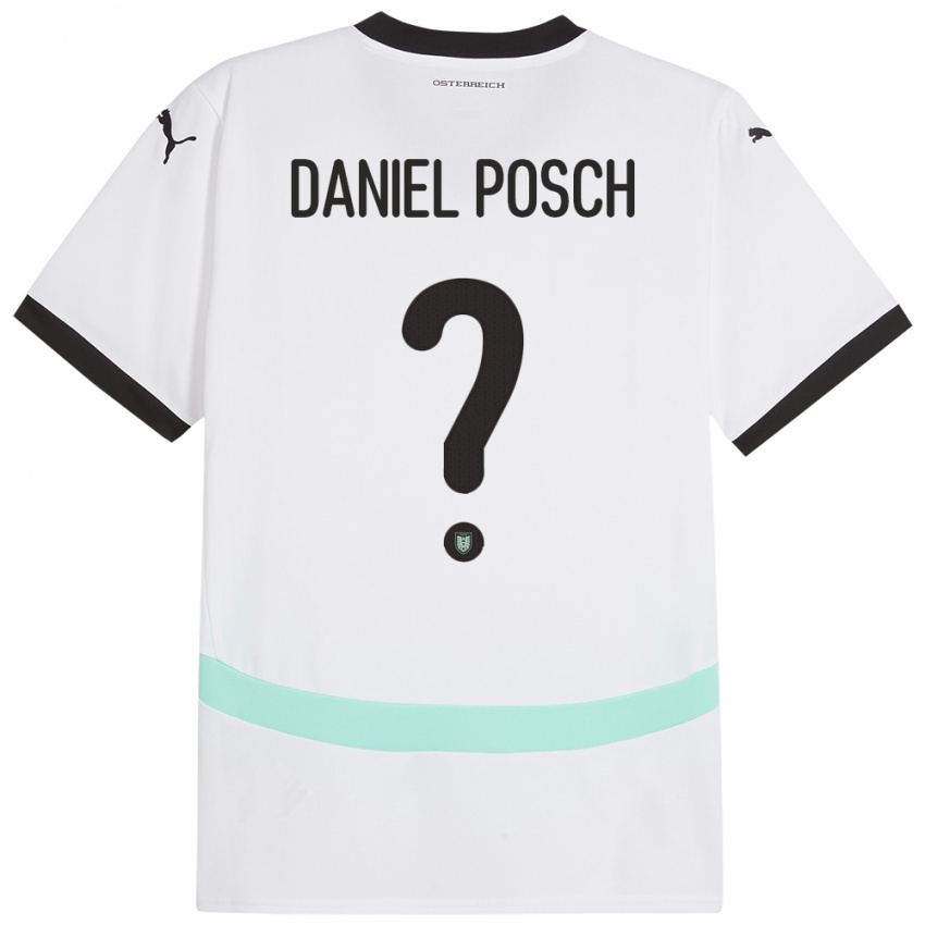 Homem Camisola Áustria Daniel Posch #0 Branco Alternativa 24-26 Camisa Brasil