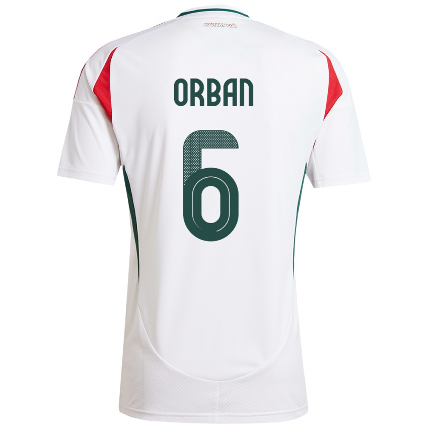 Homem Camisola Hungria Willi Orbán #6 Branco Alternativa 24-26 Camisa Brasil