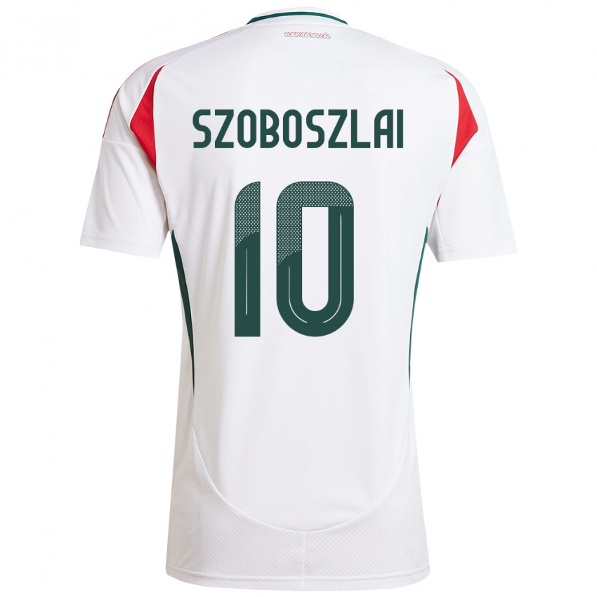 Homem Camisola Hungria Dominik Szoboszlai #10 Branco Alternativa 24-26 Camisa Brasil
