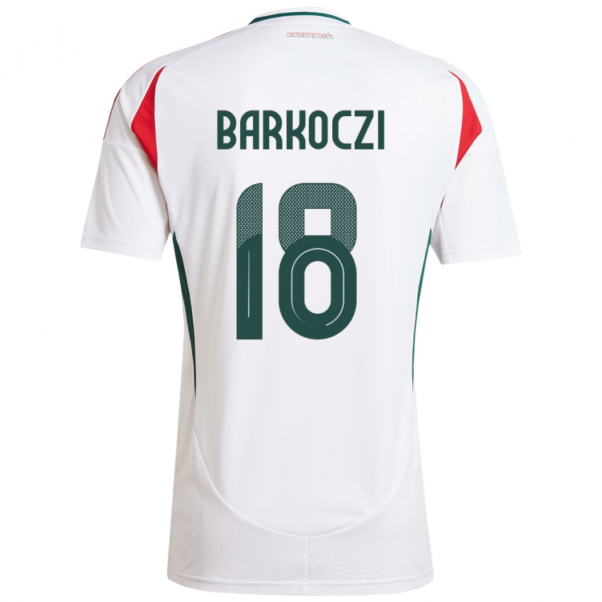 Homem Camisola Hungria Barnabás Barkóczi #18 Branco Alternativa 24-26 Camisa Brasil