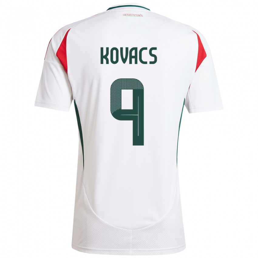 Homem Camisola Hungria Patrik Kovács #9 Branco Alternativa 24-26 Camisa Brasil