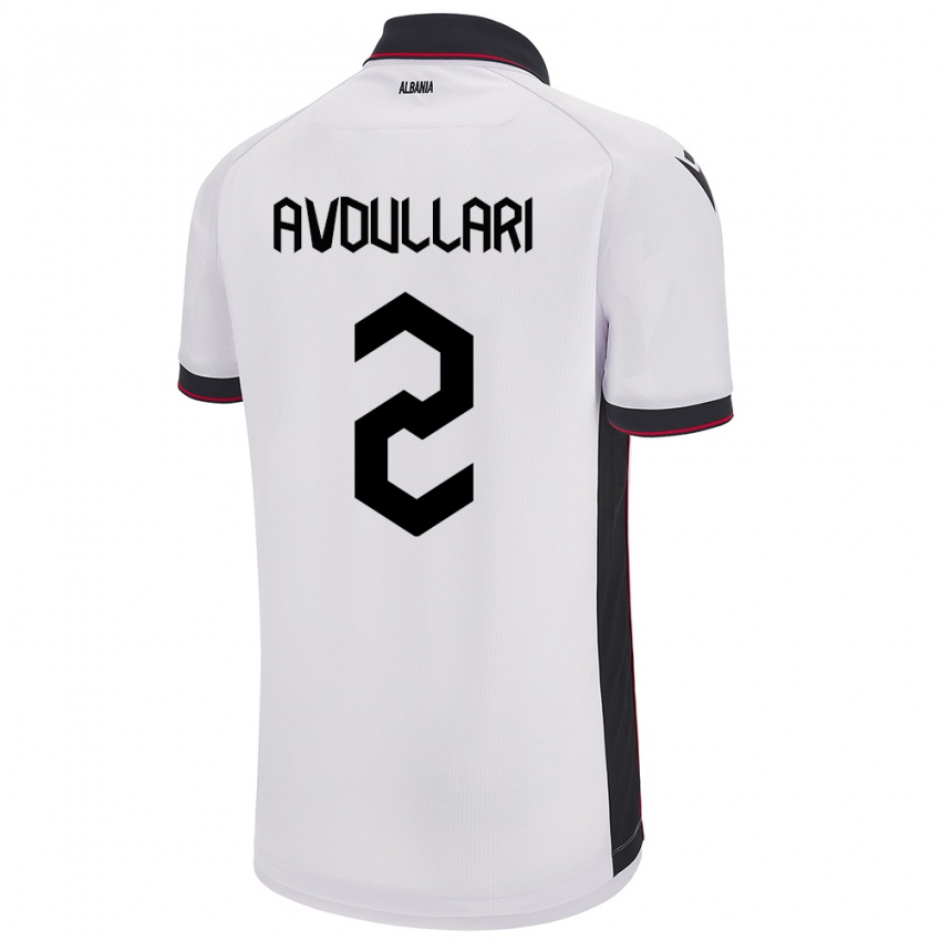 Homem Camisola Albânia Davide Avdullari #2 Branco Alternativa 24-26 Camisa Brasil