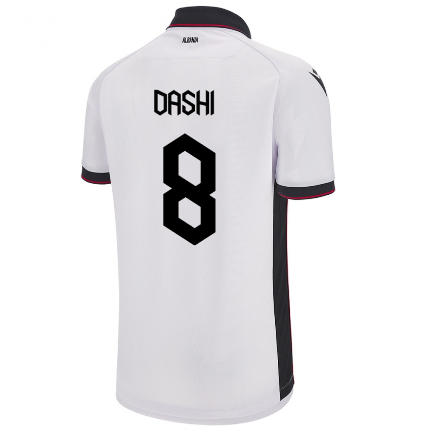 Homem Camisola Albânia Matteo Dashi #8 Branco Alternativa 24-26 Camisa Brasil