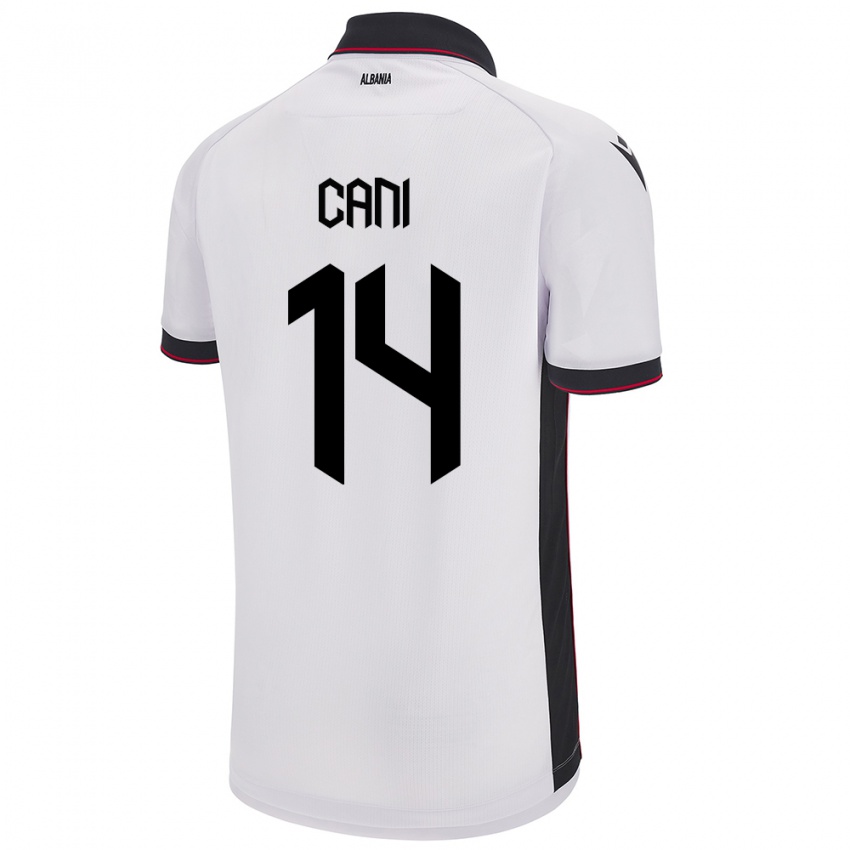 Homem Camisola Albânia Gabrian Cani #14 Branco Alternativa 24-26 Camisa Brasil