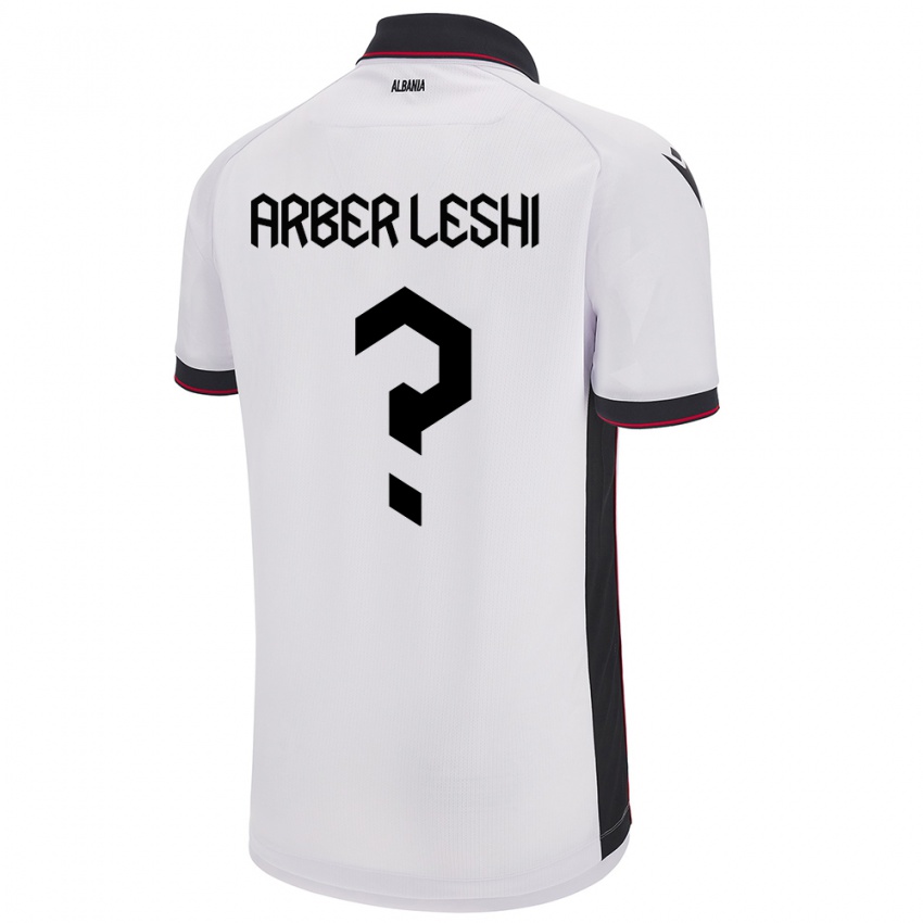 Homem Camisola Albânia Arber Leshi #0 Branco Alternativa 24-26 Camisa Brasil