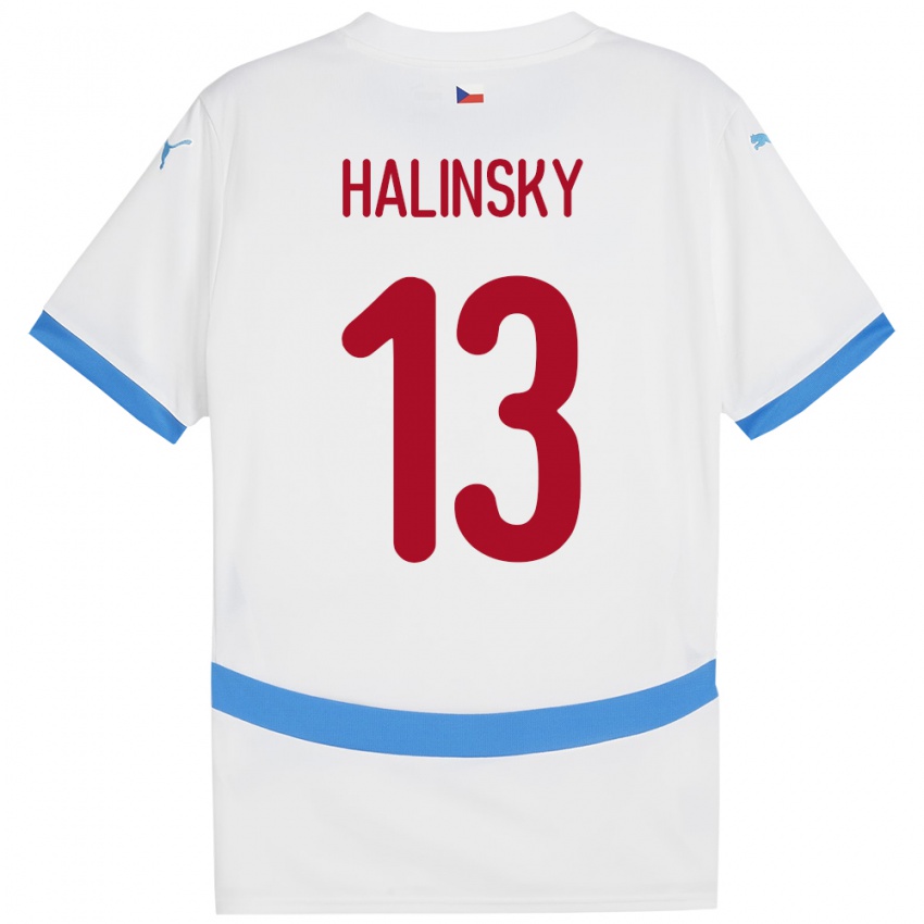 Homem Camisola República Checa Denis Halinsky #13 Branco Alternativa 24-26 Camisa Brasil