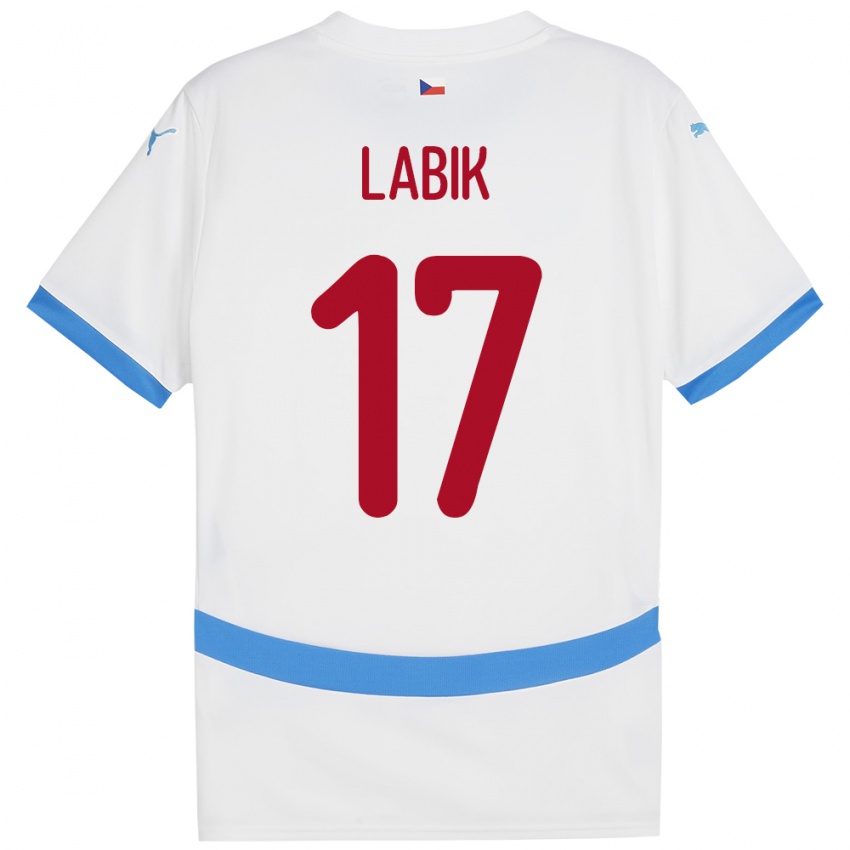 Homem Camisola República Checa Albert Labik #17 Branco Alternativa 24-26 Camisa Brasil