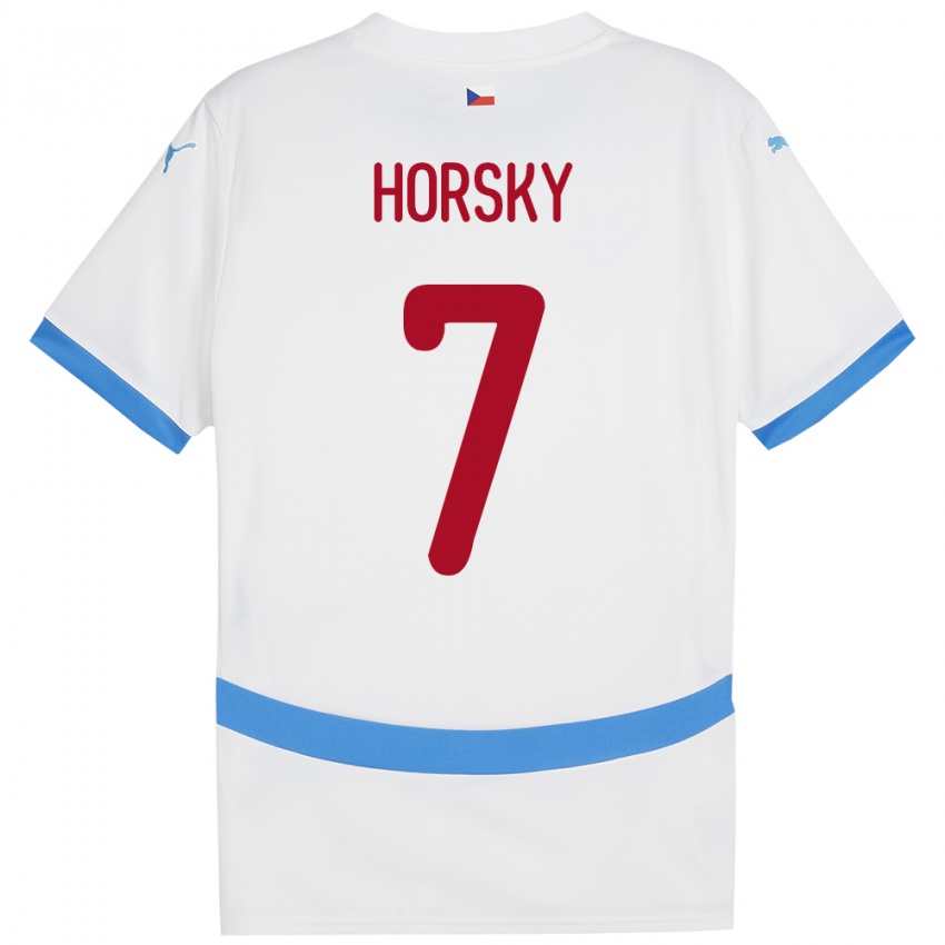 Homem Camisola República Checa Filip Horsky #7 Branco Alternativa 24-26 Camisa Brasil