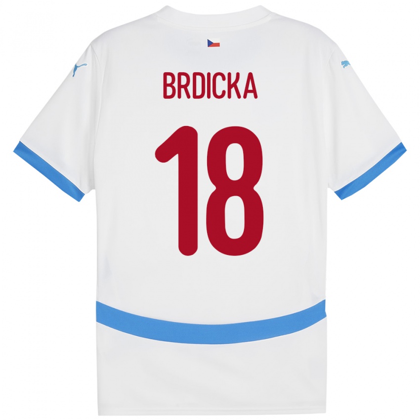 Homem Camisola República Checa Filip Brdicka #18 Branco Alternativa 24-26 Camisa Brasil