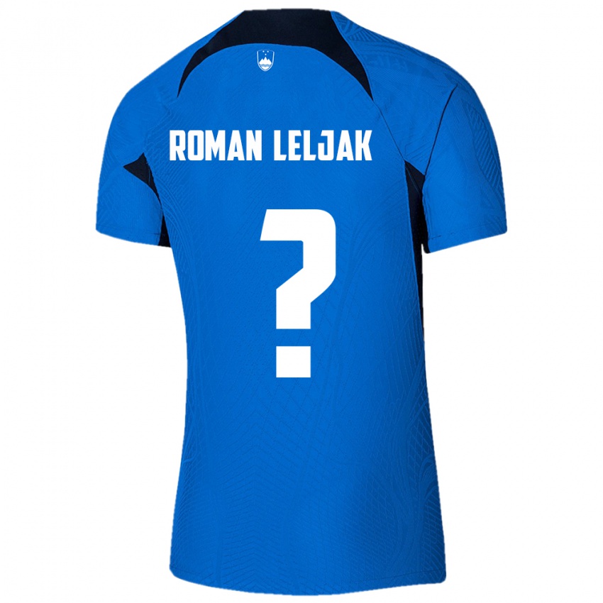 Homem Camisola Eslovênia Nejc Roman Leljak #0 Azul Alternativa 24-26 Camisa Brasil