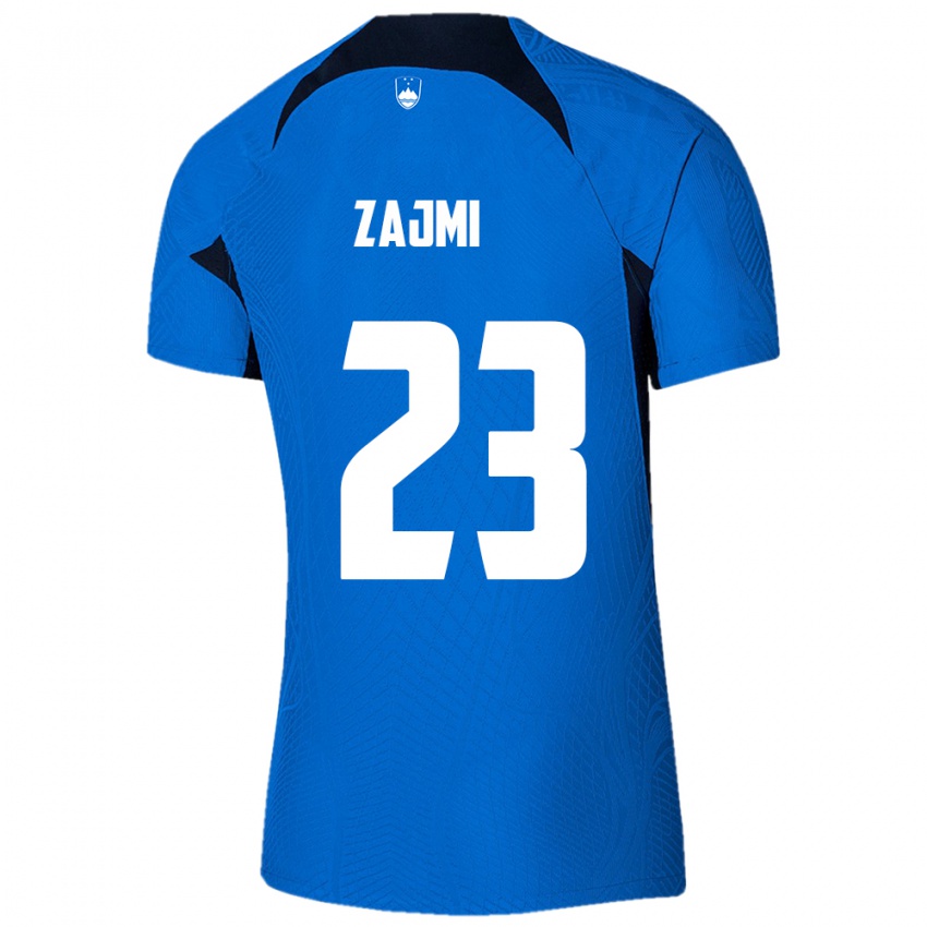 Homem Camisola Eslovênia Luana Zajmi #23 Azul Alternativa 24-26 Camisa Brasil