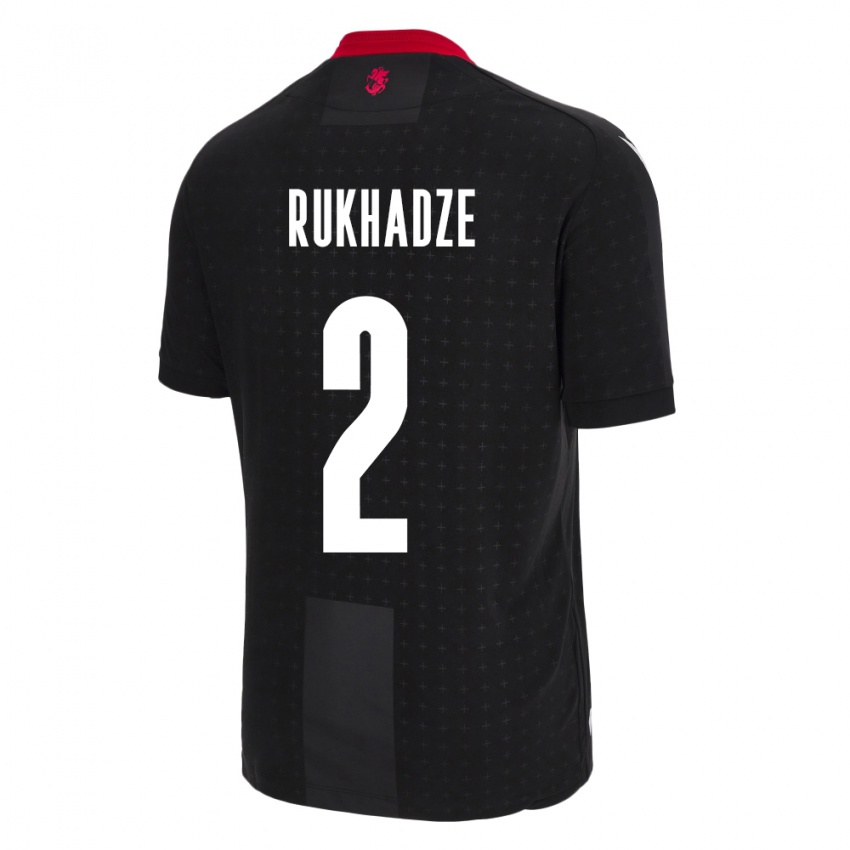 Homem Camisola Geórgia Zurab Rukhadze #2 Preto Alternativa 24-26 Camisa Brasil