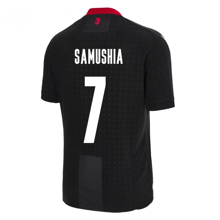 Homem Camisola Geórgia Saba Samushia #7 Preto Alternativa 24-26 Camisa Brasil