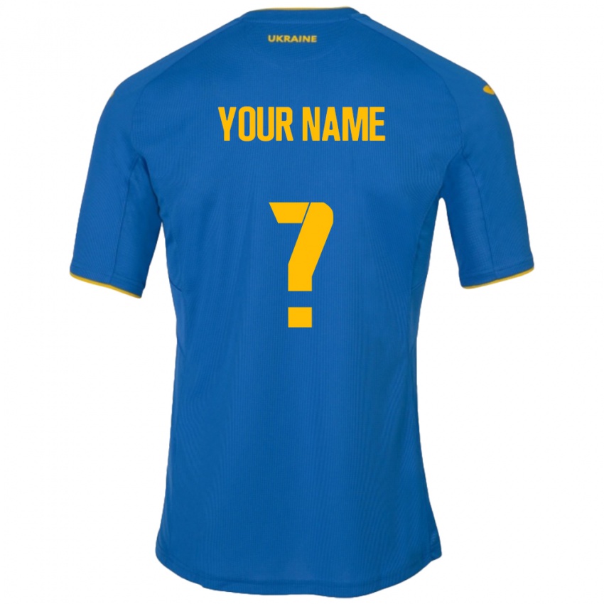 Homem Camisola Ucrânia Seu Nome #0 Azul Alternativa 24-26 Camisa Brasil