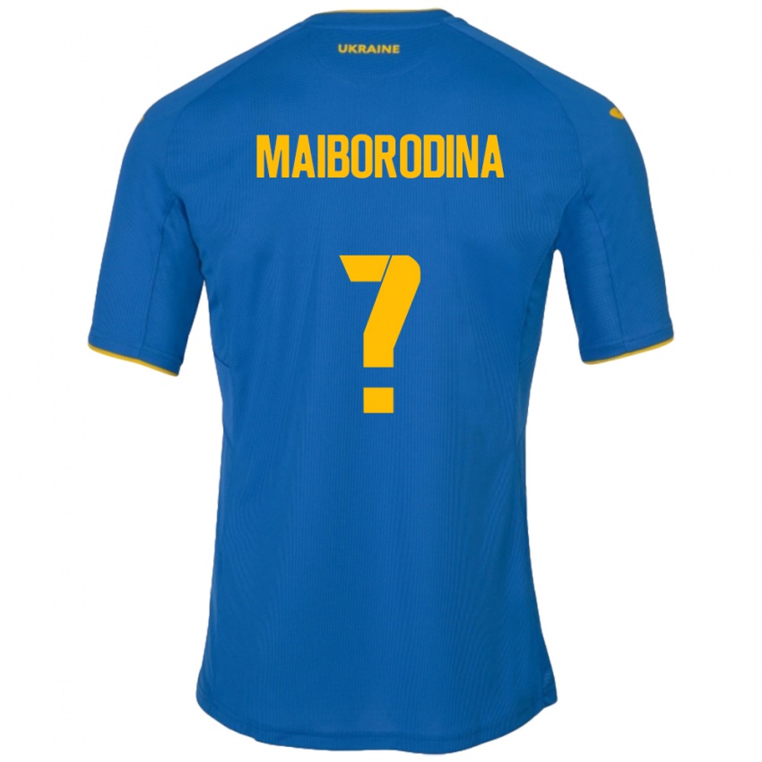 Homem Camisola Ucrânia Iryna Maiborodina #0 Azul Alternativa 24-26 Camisa Brasil