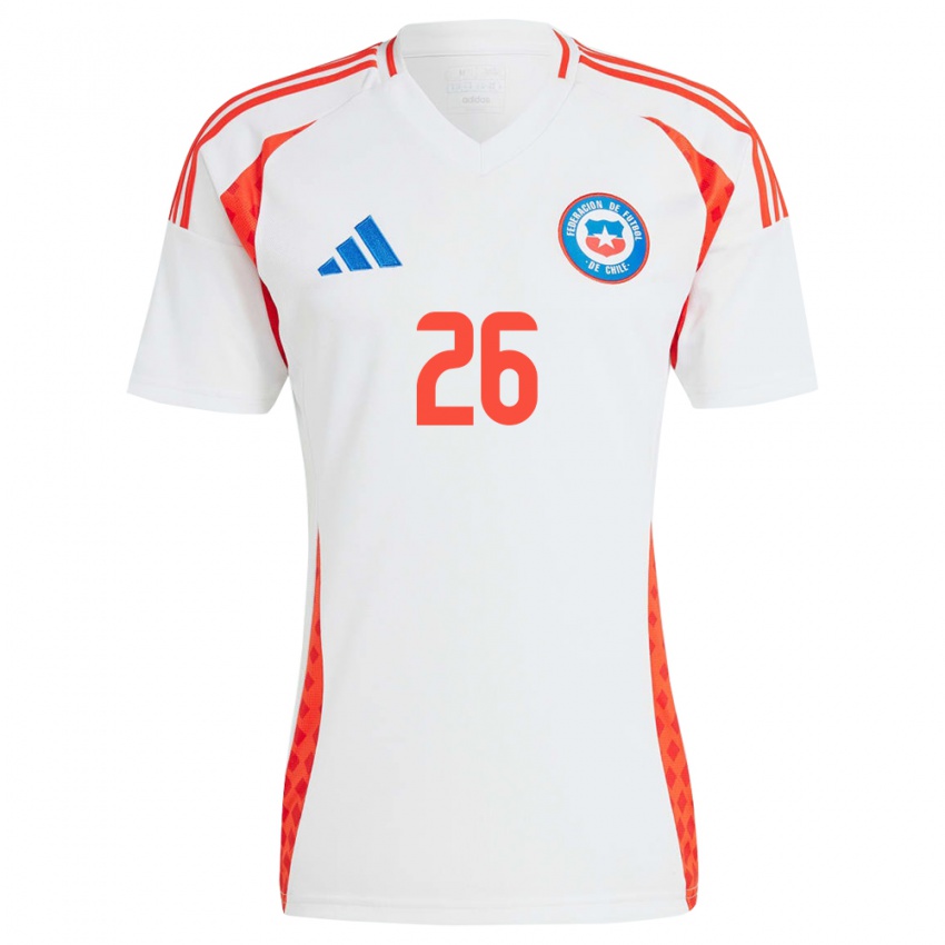 Homem Camisola Chile Nicolás Fernández #26 Branco Alternativa 24-26 Camisa Brasil