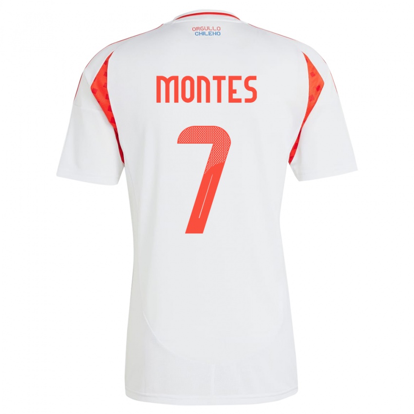 Homem Camisola Chile Clemente Montes #7 Branco Alternativa 24-26 Camisa Brasil