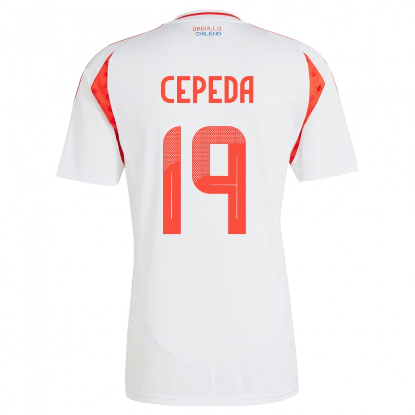 Homem Camisola Chile Lucas Cepeda #19 Branco Alternativa 24-26 Camisa Brasil