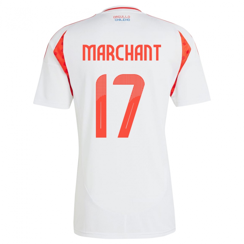 Homem Camisola Chile Francisco Marchant #17 Branco Alternativa 24-26 Camisa Brasil