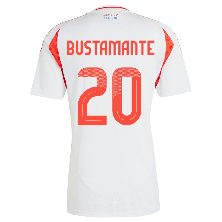 Homem Camisola Chile Paloma Bustamante #20 Branco Alternativa 24-26 Camisa Brasil