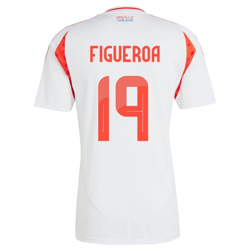 Homem Camisola Chile Catalina Figueroa #19 Branco Alternativa 24-26 Camisa Brasil