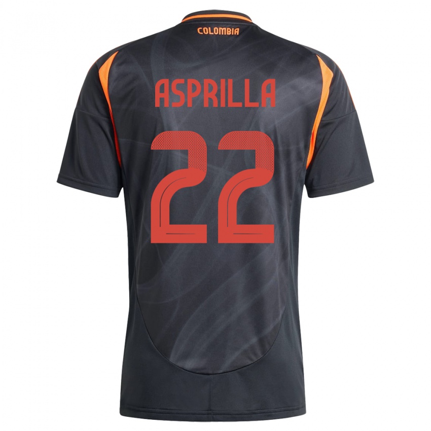 Homem Camisola Colômbia Yáser Asprilla #22 Preto Alternativa 24-26 Camisa Brasil