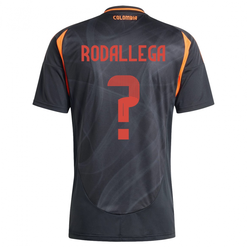 Homem Camisola Colômbia Johan Rodallega #0 Preto Alternativa 24-26 Camisa Brasil