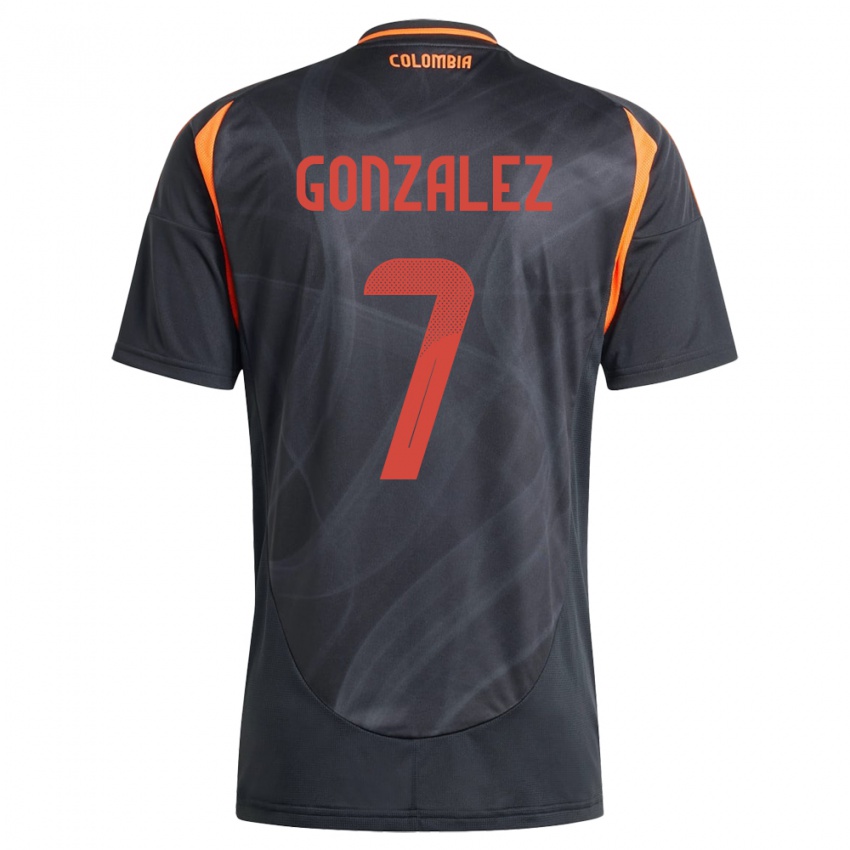 Homem Camisola Colômbia Celis González #7 Preto Alternativa 24-26 Camisa Brasil