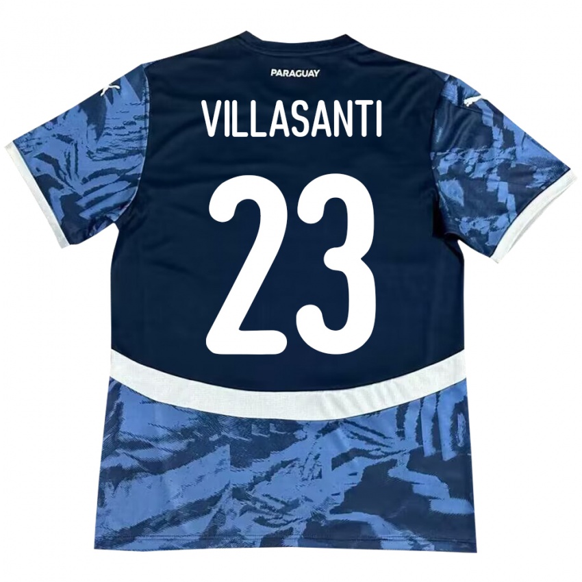 Homem Camisola Paraguai Mathías Villasanti #23 Azul Alternativa 24-26 Camisa Brasil