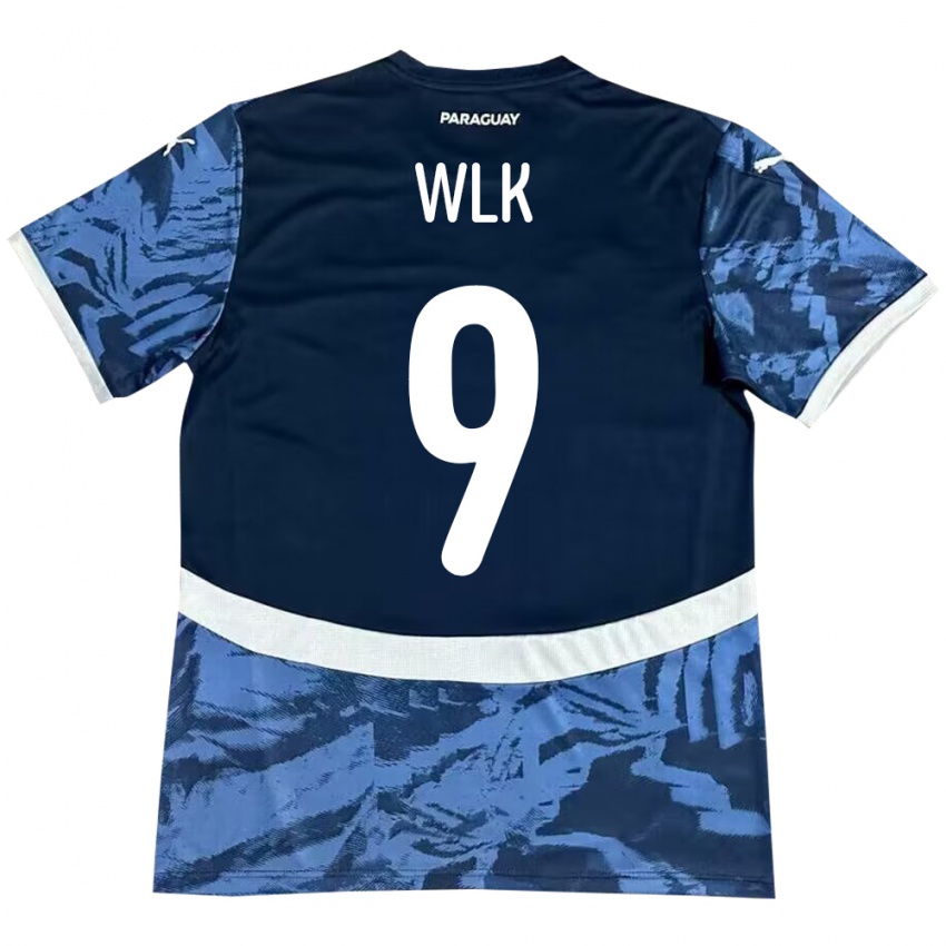 Homem Camisola Paraguai Allan Wlk #9 Azul Alternativa 24-26 Camisa Brasil